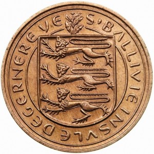 Аверс монеты Гернси, 4 дубля, 1956-1966