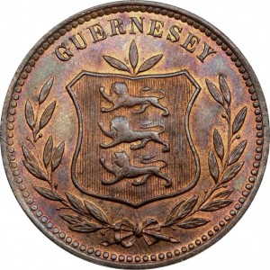 Аверс монеты Гернси, 8 дублей, 1864-1911