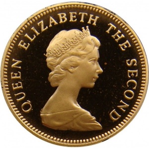 Аверс монеты Джерси, 1 новый пенни, 1971-1980