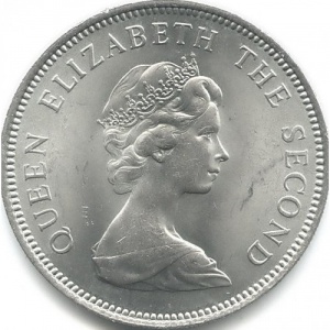 Аверс монеты Джерси, 10 новых пенсов, 1968-1980