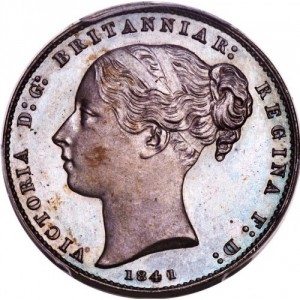 Аверс монеты Джерси, 1/52 шиллинга, 1841