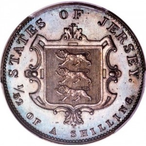 Реверс монеты Джерси, 1/52 шиллинга, 1841