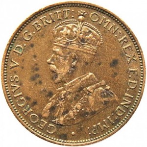 Аверс монеты Джерси, 1/24 шиллинга, 1923-1926