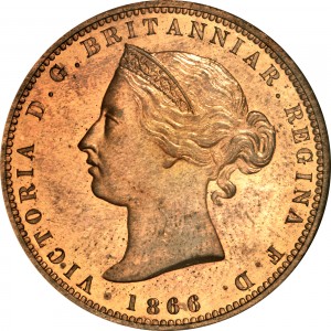 Аверс монеты Джерси, 1/13 шиллинга, 1866-1871