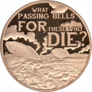 Реверс монеты Джерси, 50 пенсов, 2016, Какие проходящие колокола для тех, кто умирает? /танки/
