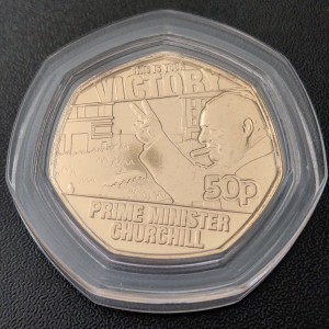 Реверс монеты Джерси, 50 пенсов, 2025, Это Ваша победа - Премьер-министр Черчилль