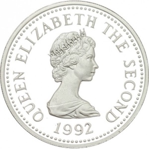 Аверс монеты Джерси, 1 фунт, 1992, Корабли - Бриг "Hebe"