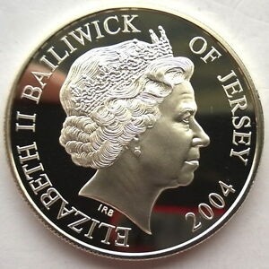 Аверс монеты Джерси, 5 фунтов, 2004, Паровые локомотивы - Coronation