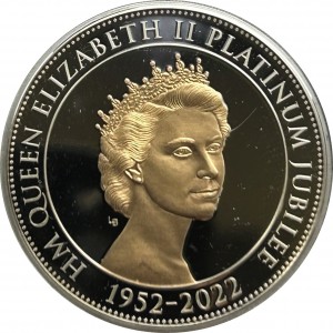 Реверс монеты Джерси, 5 фунтов, 2022, 70 лет правлению Королевы Елизаветы II