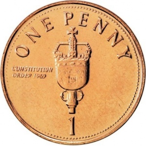 Реверс монеты Гибралтар, 1 пенни, 2005-2009