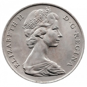 Аверс монеты Гибралтар, 1 крона, 1967-1970