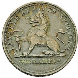 Аверс монеты Гибралтар, 2 кварто, 1818