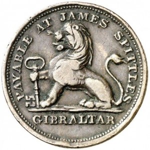 Аверс монеты Гибралтар, 2 кварто, 1820