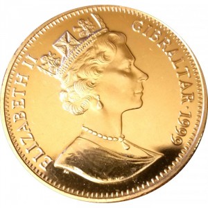 Аверс монеты Гибралтар, 1 крона, 1999, Мировая война - Высадка в Нормандии