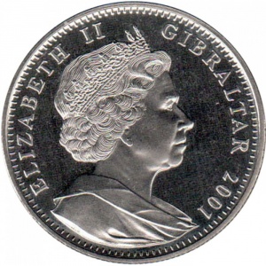Аверс монеты Гибралтар, 1 крона, 2001, Викторианская эпоха - Коронация Королевы Виктории
