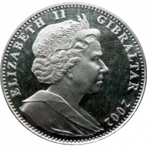 Аверс монеты Гибралтар, 1 крона, 2002, Принцесса Диана