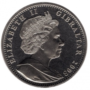 Аверс монеты Гибралтар, 1 крона, 2003, 100 лет первому полету самолета