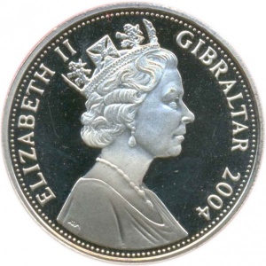 Аверс монеты Гибралтар, 1 крона, 2004, 300 лет захвату Гибралтара