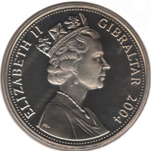 Аверс монеты Гибралтар, 1 крона, 2004, Вторая мировая война - Мост Пегас