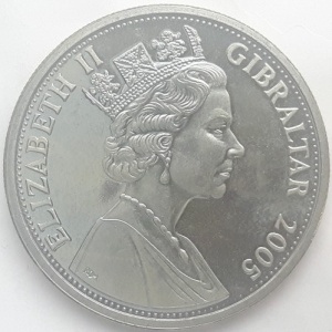 Аверс монеты Гибралтар, 1 крона, 2005, Горацио Нельсон