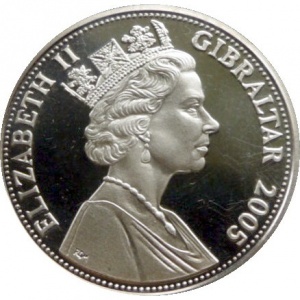 Аверс монеты Гибралтар, 1 крона, 2005, Адмирал Катберт Коллингвуд