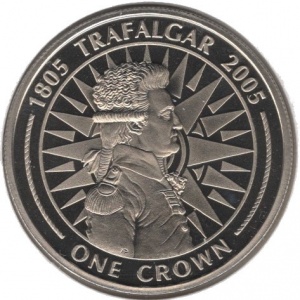 Реверс монеты Гибралтар, 1 крона, 2005, Пьер де Вильнев