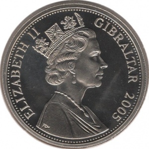 Аверс монеты Гибралтар, 1 крона, 2005, Битва у Нила