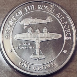 Реверс монеты Гибралтар, 1 крона, 2008, История королевских ВВС - Bristol Beaufighter
