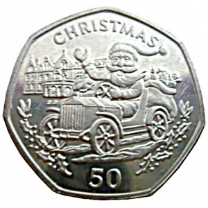 Реверс монеты Гибралтар, 50 пенсов, 1993, Рождество