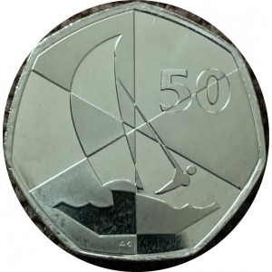 Реверс монеты Гибралтар, 50 пенсов, 2019, Островные игры