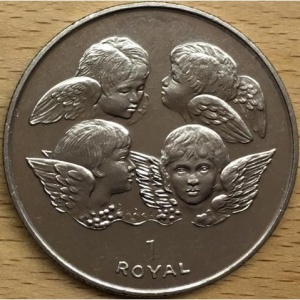 Реверс монеты Гибралтар, 1 роял, 1999, Херувимы