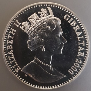 Аверс монеты Гибралтар, 1 роял, 2000, Херувимы