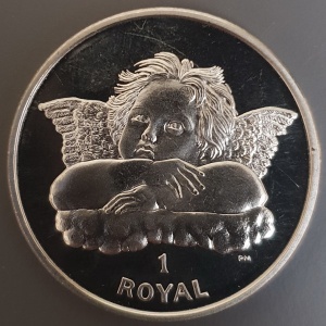 Реверс монеты Гибралтар, 1 роял, 2003, Херувимы