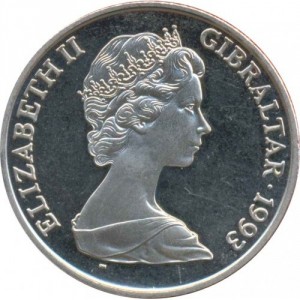 Аверс монеты Гибралтар, ½ кроны, 1993, Виндзоры - Король Эдуард VIII