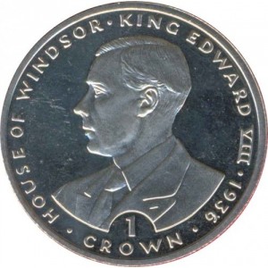 Реверс монеты Гибралтар, ½ кроны, 1993, Виндзоры - Король Эдуард VIII