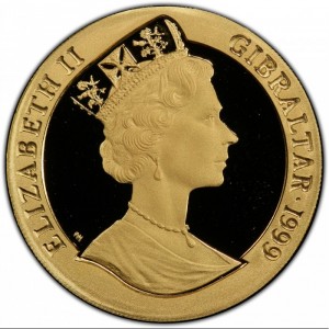 Аверс монеты Гибралтар, ½ кроны, 1999, Миллениум
