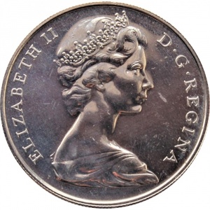 Аверс монеты Гибралтар, 1 крона, 1967