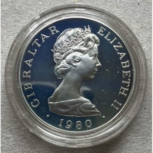 Аверс монеты Гибралтар, 1 крона, 1980, 175 лет со дня смерти Горацио Нельсона