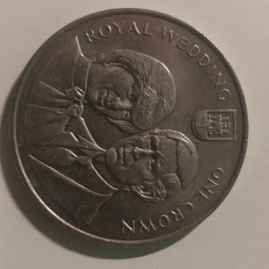 Реверс монеты Гибралтар, 1 крона, 1981, Свадьба Принца Чарльза и Леди Дианы