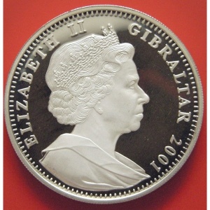 Аверс монеты Гибралтар, 1 крона, 2001, Викторианская эпоха - Коронация Королевы Виктории