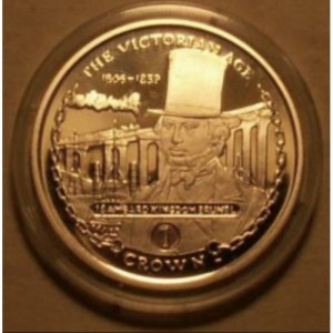 Реверс монеты Гибралтар, 1 крона, 2001, Викторианская эпоха - Изамбард Брюнель