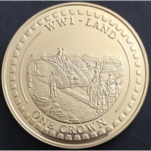 Реверс монеты Гибралтар, 1 крона, 2014, Первая мировая война - На Земле