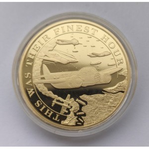 Реверс монеты Гибралтар, 1 крона, 2020, "Их звездный час" - Воздушный бой