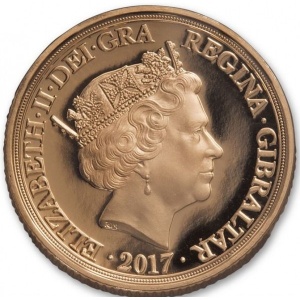 Аверс монеты Гибралтар, 1 соверен, 2017, Золотой соверен /без надписи на реверсе/