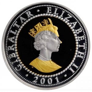 Аверс монеты Гибралтар, 5 крон, 2001, XXI век