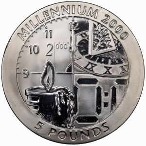 Реверс монеты Гибралтар, 5 фунтов, 1999, Миллениум