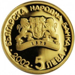 Аверс монеты Болгария, 5 левов, 2002, XXVIII летние Олимпийские Игры, Афины 2004 - Теннис