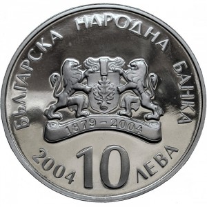 Аверс монеты Болгария, 10 левов, 2004, Болгарская иконография - Святой Николай Чудотворец