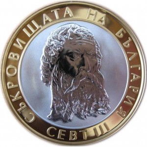 Реверс монеты Болгария, 10 левов, 2008, Сокровища Болгарии - Севт III