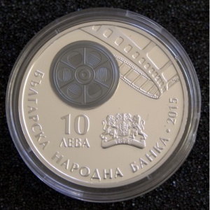Аверс монеты Болгария, 10 левов, 2015, 100 лет Болгарскому кино